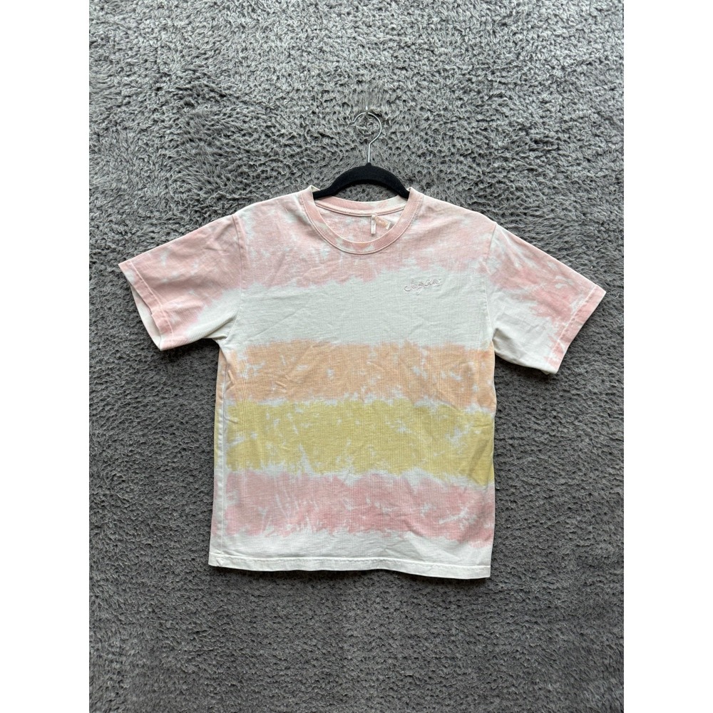 See By Chloe Embroidered‎ Tie Dye Short Sleeve T-Shirt Multicolor Womens Size S